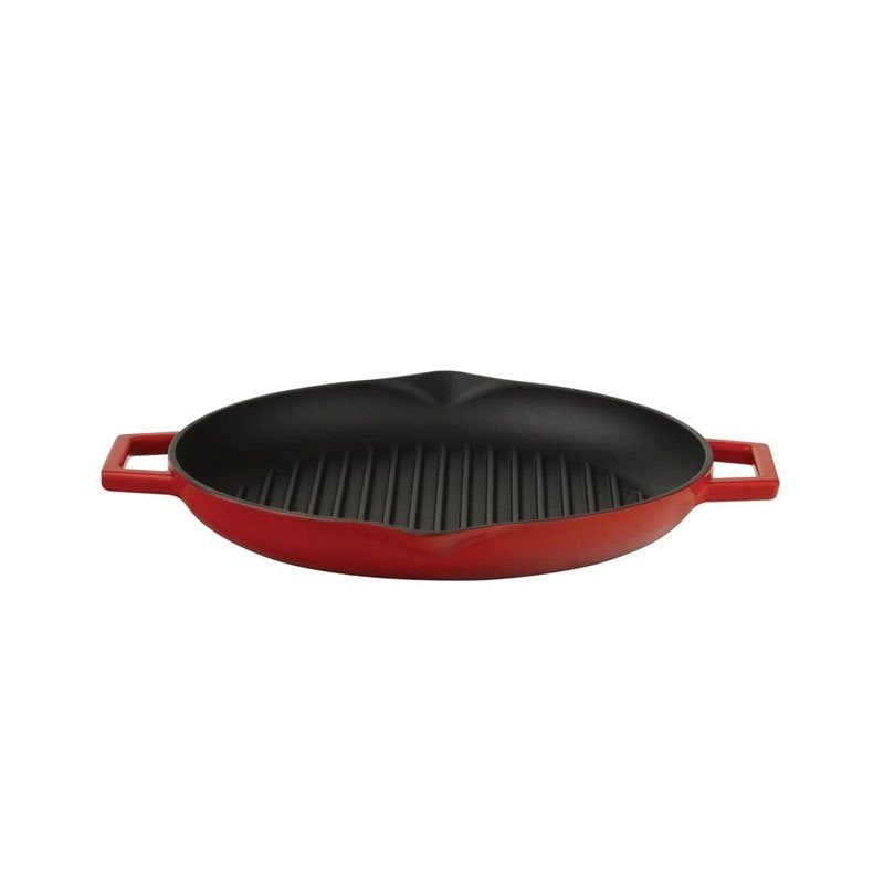 Tigaie grill 26 cm fonta, Rosu - LAVA