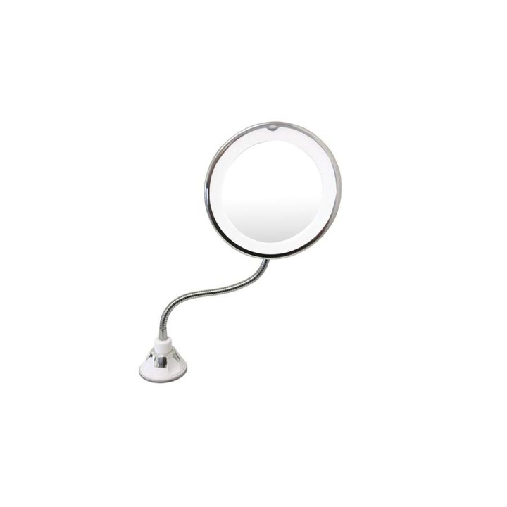 Ventuza Oglinda cosmetica , Marire 5x, Iluminare LED，CYTHERIA，Alb