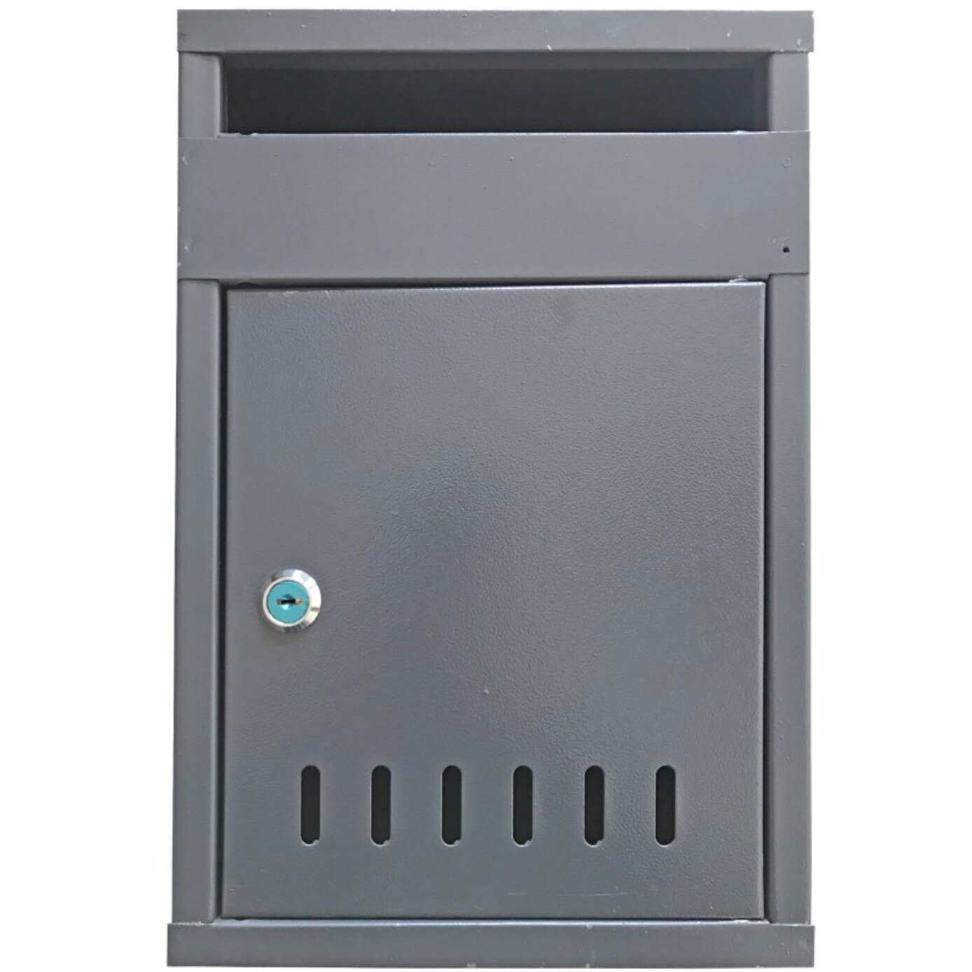 Cutie postala din otel vopsit gri, dimensiuni: 335 x 230 x 100 mm