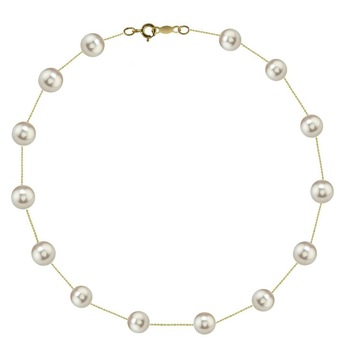 Colier Office Aur de 14 K cu Perle Naturale Japoneze Akoya de 5,5 mm Colier Office Aur de 14 K cu Perle Naturale Japoneze Akoya de 5,5 mm