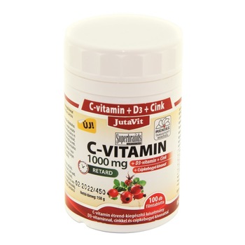 JutaVit Vitamina C 1000 mg cu extras de macese + D3 + Zinc JutaVit Vitamina C 1000 mg cu extras de macese + D3 + Zinc