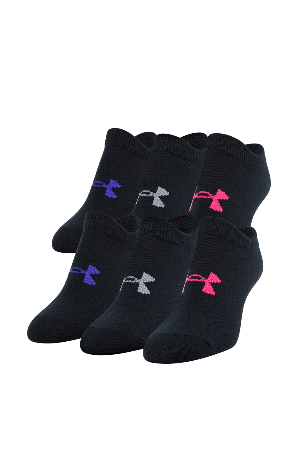 Under Armour, Set de sosete scurte - 6 perechi, Negru, 32-36