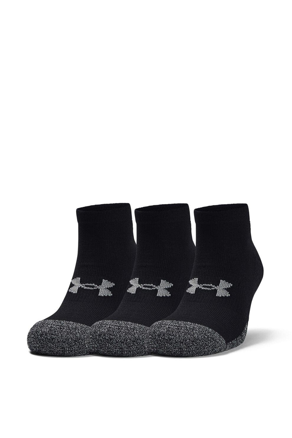 Under Armour, Set de sosete scurte unisex, pentru fitness Heat Gear - 3 perechi