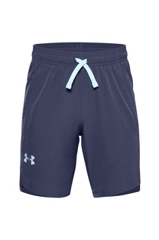 Under Armour, Pantaloni scurti lejeri din material ce nu retine umezeala, cu snur, Albastru/Bleumarin Under Armour, Pantaloni scurti lejeri din material ce nu retine umezeala, cu snur, Albastru/Bleumarin