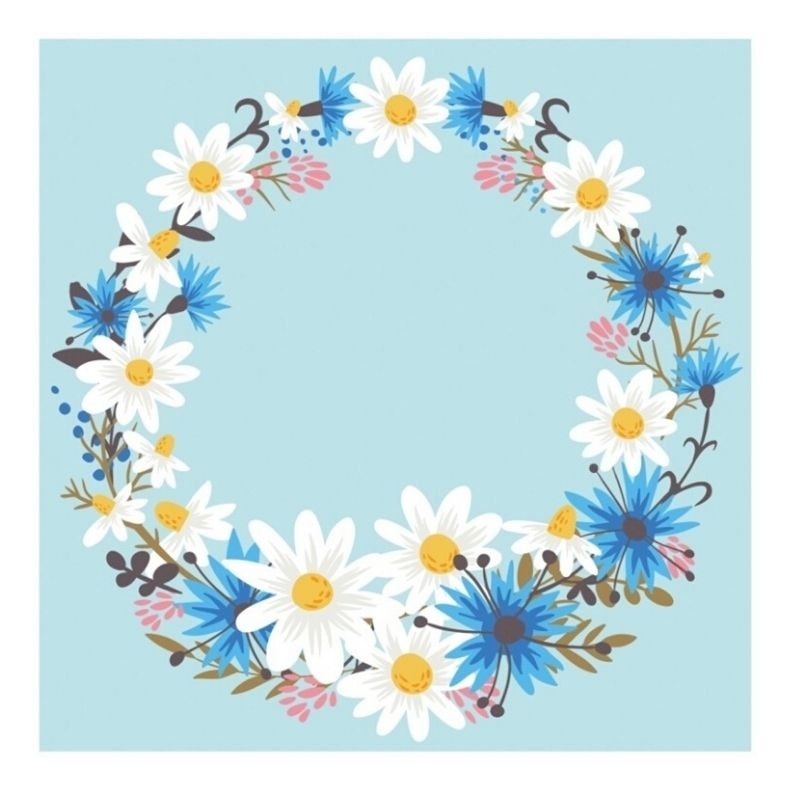 Sticker pentru geam - margarete coroana, 33 x 30 cm