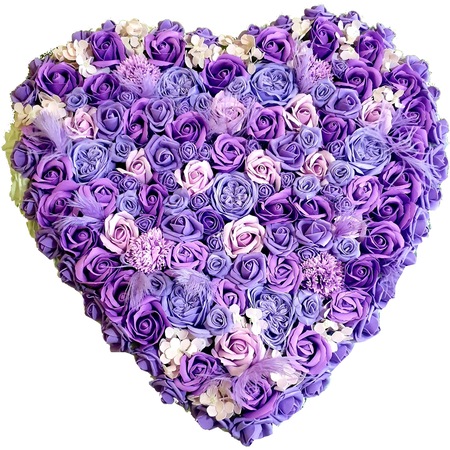 Aranjament Floral Inima Mov Flori Din Sapun Si Spuma Emag Ro