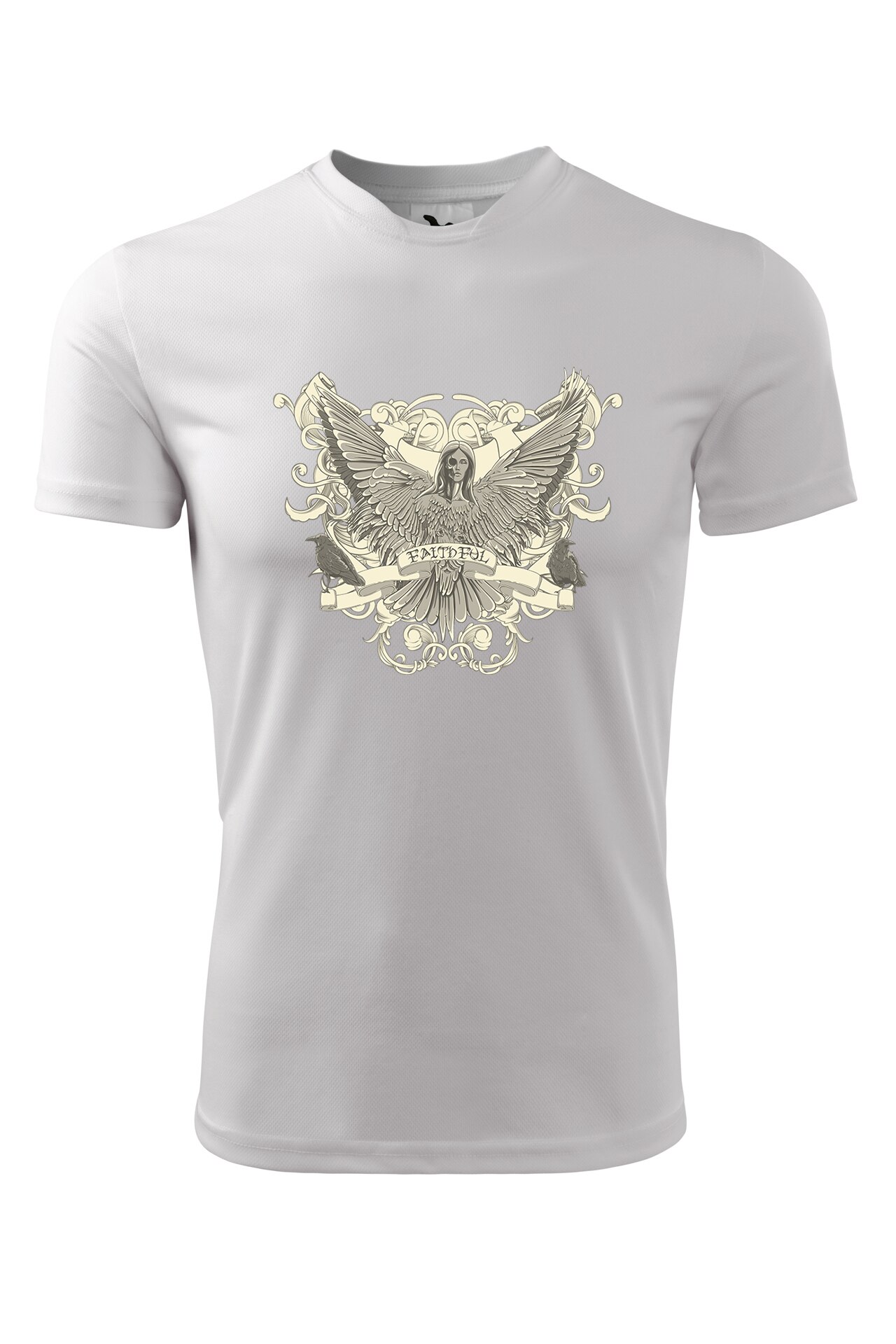Tricou personalizat, Faithful, Adler, Alb