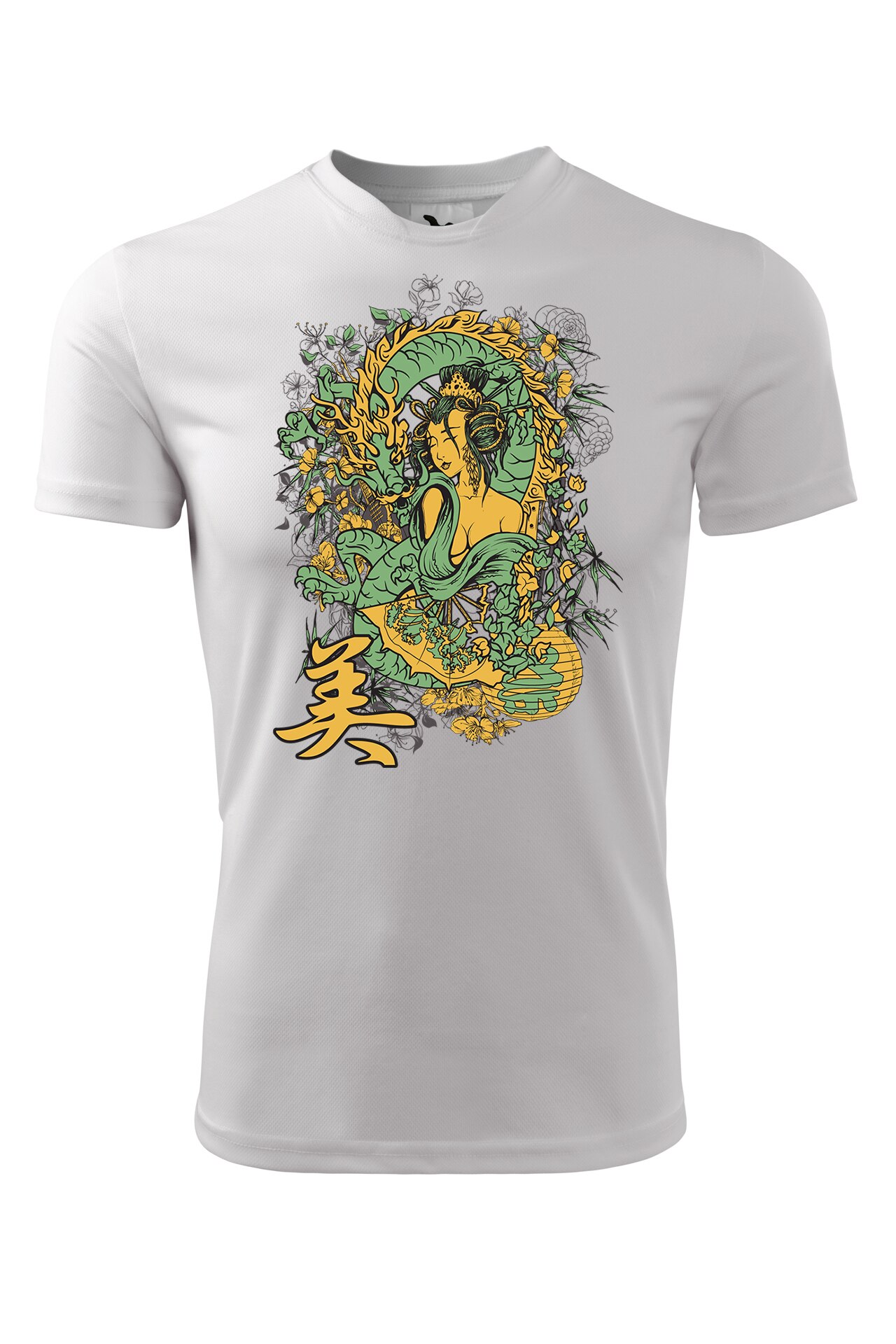 Tricou personalizat, Geisha Dragon, Adler, Alb