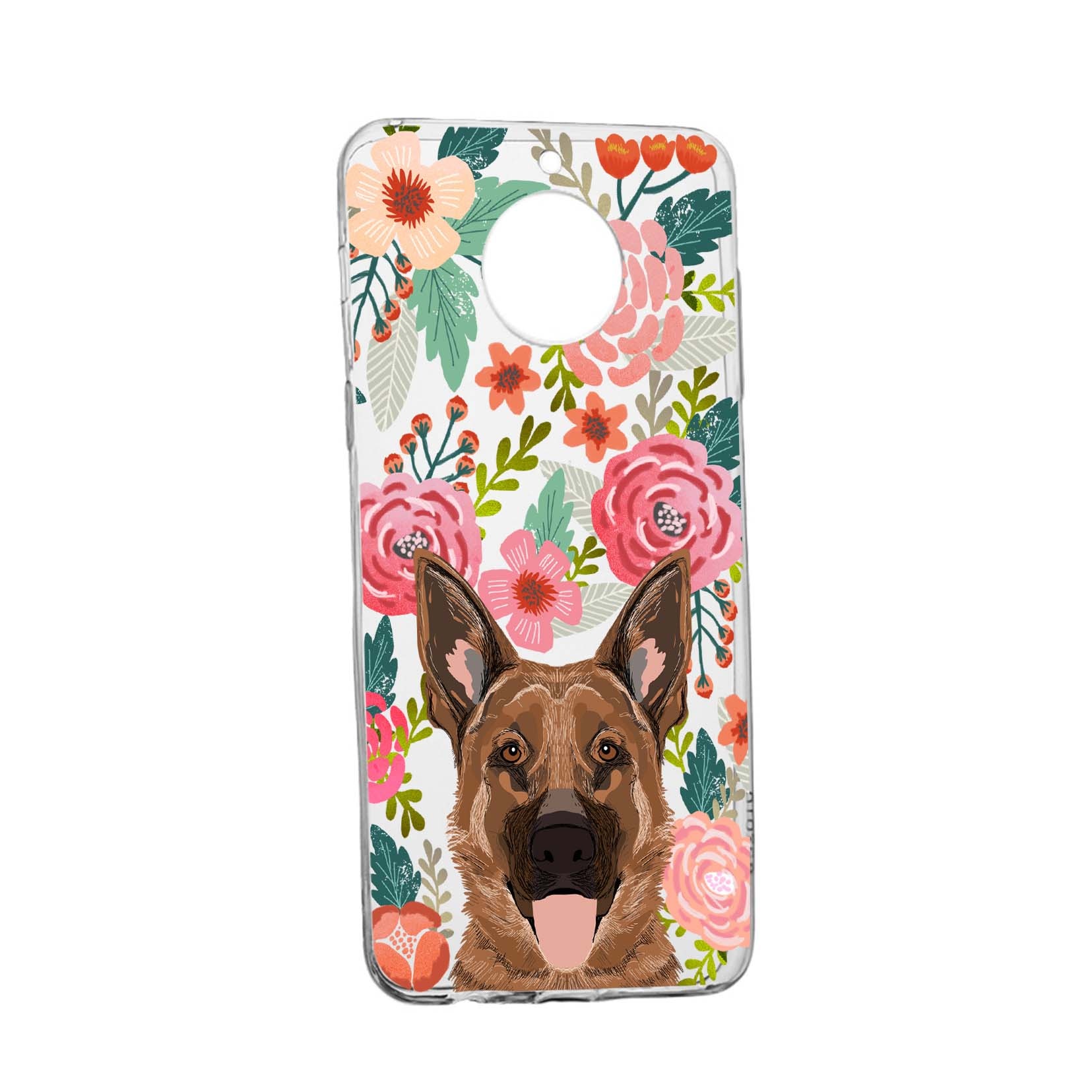 Husa Dog and Flowers, pentru Nokia 7.2, rezistenta la uzura, anti-alunecare, din silicon Premium, 636