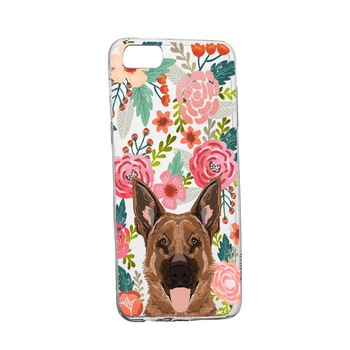 Husa Dog and Flowers, pentru Xiaomi Redmi GO, rezistenta la uzura, anti-alunecare, din silicon Premium, 636 Husa Dog and Flowers, pentru Xiaomi Redmi GO, rezistenta la uzura, anti-alunecare, din silicon Premium, 636