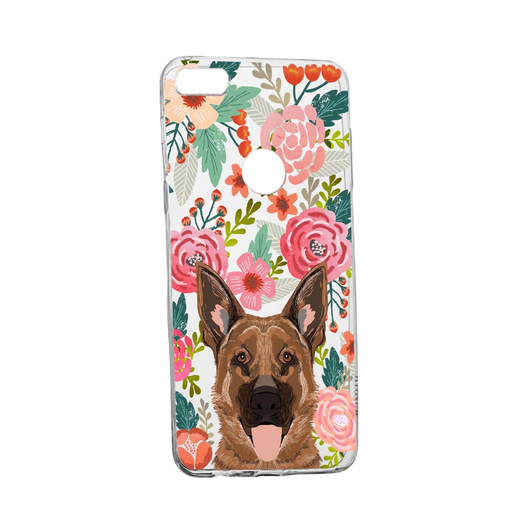 Husa Dog and Flowers, pentru HTC Desire 12 Plus, rezistenta la uzura, anti-alunecare, din silicon Premium, 636