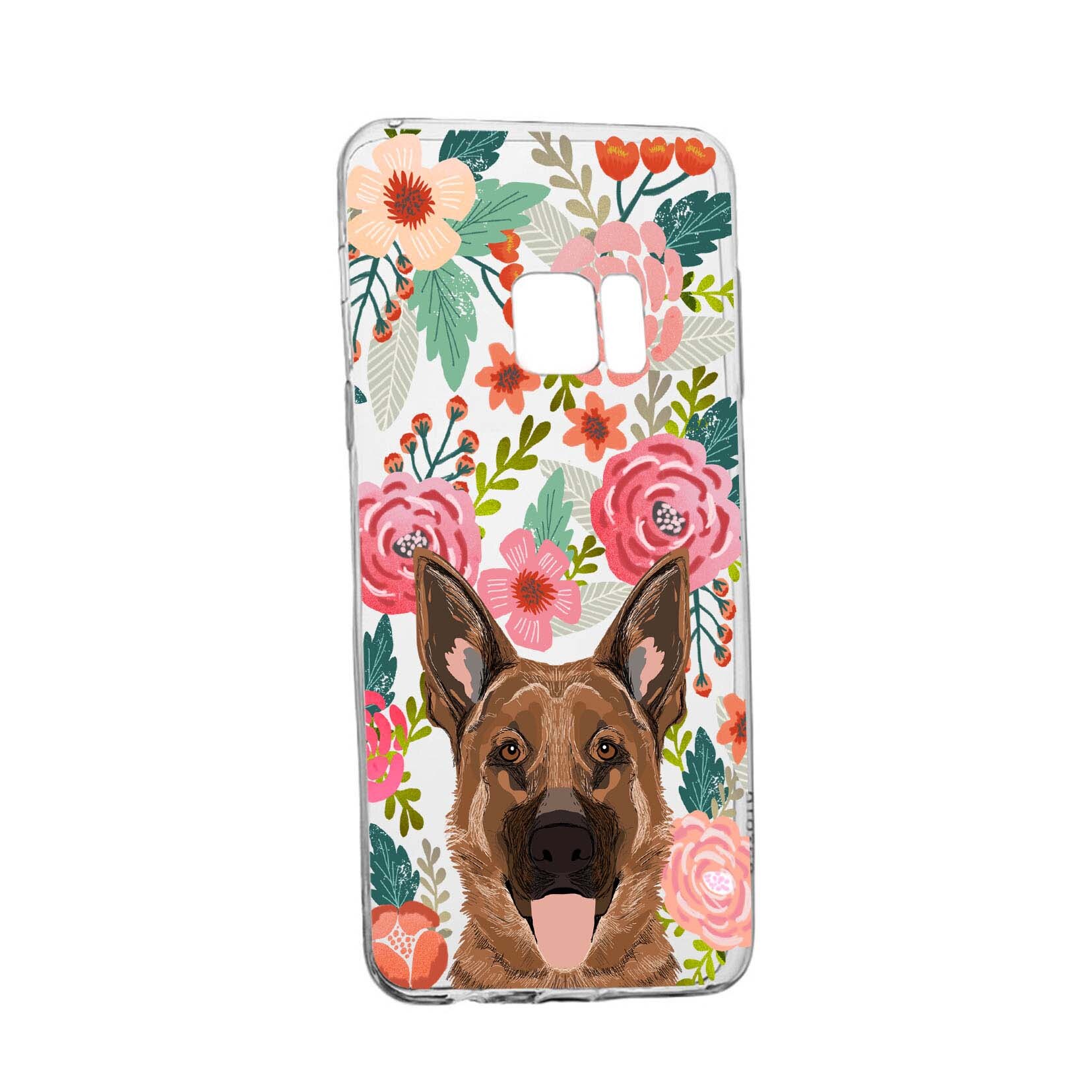 Husa Dog and Flowers, pentru HTC U Ultra, rezistenta la uzura, anti-alunecare, din silicon Premium, 636