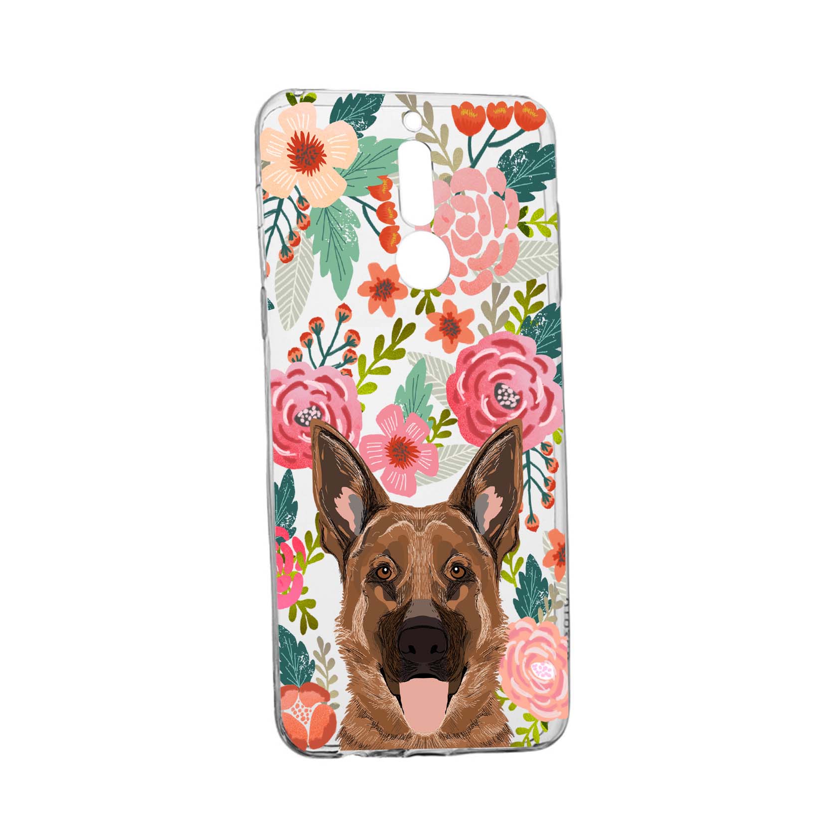 Husa Dog and Flowers, pentru Sony Xperia 1/ XZ4, rezistenta la uzura, anti-alunecare, din silicon Premium, 636