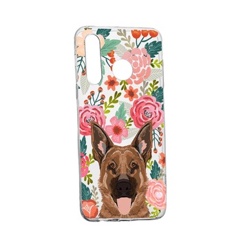 Husa Dog and Flowers, pentru Xiaomi Redmi Note 8T, rezistenta la uzura, anti-alunecare, din silicon Premium, 636 Husa Dog and Flowers, pentru Xiaomi Redmi Note 8T, rezistenta la uzura, anti-alunecare, din silicon Premium, 636