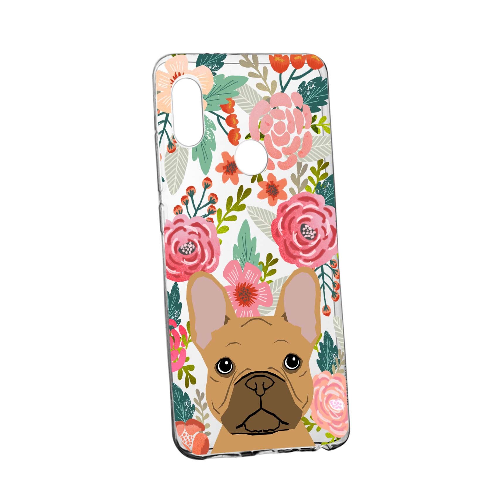 Husa Dog and Flowers, pentru Huawei Nova 3, rezistenta la uzura, anti-alunecare, din silicon Premium, 637