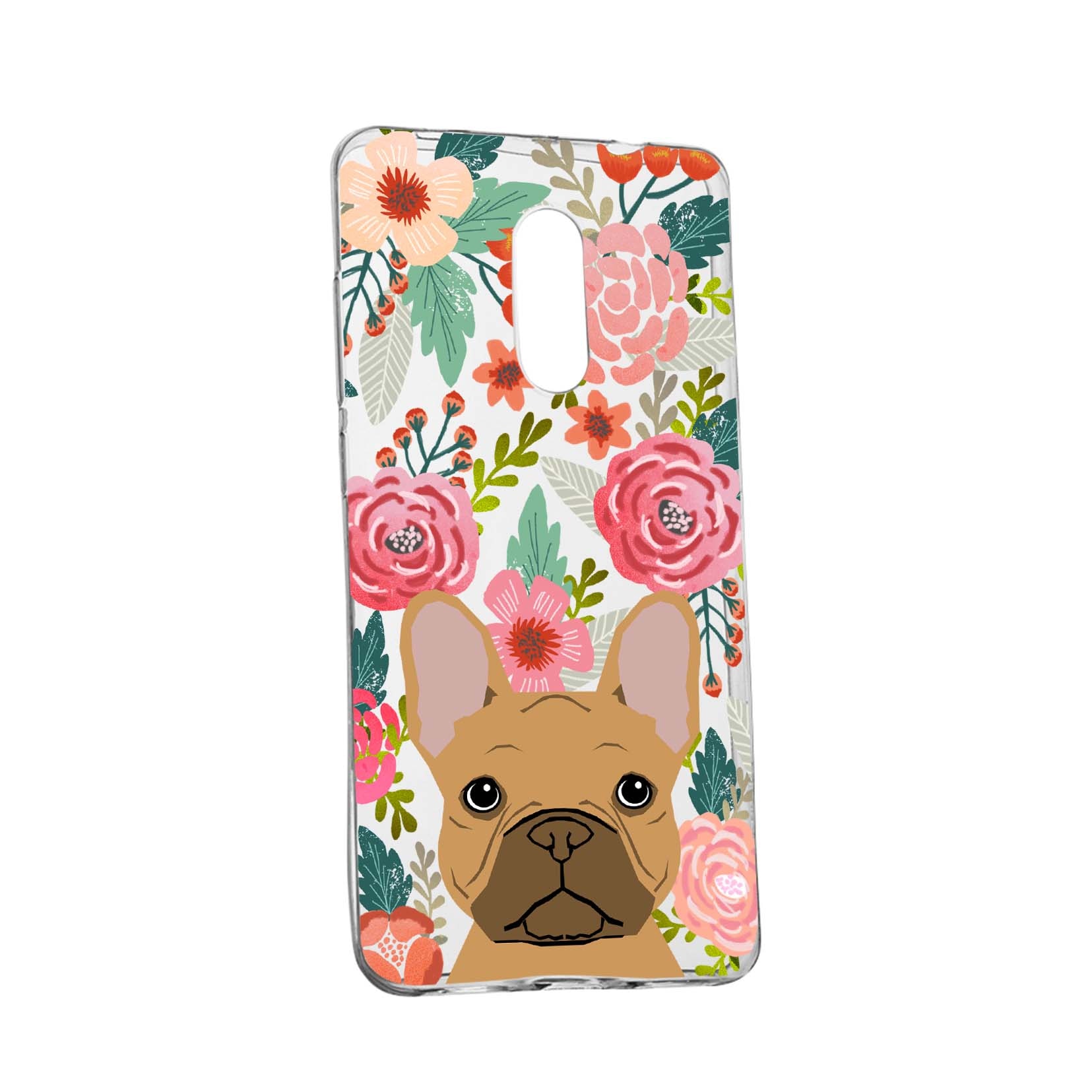Husa Dog and Flowers, pentru Nokia 6 2018, rezistenta la uzura, anti-alunecare, din silicon Premium, 637