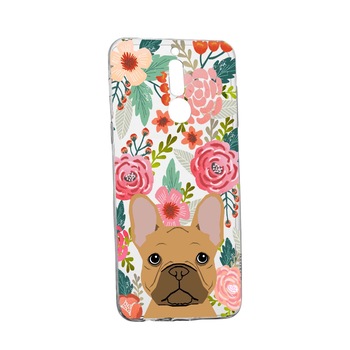 Husa Dog and Flowers, pentru Sony Xperia 1/ XZ4, rezistenta la uzura, anti-alunecare, din silicon Premium, 637 Husa Dog and Flowers, pentru Sony Xperia 1/ XZ4, rezistenta la uzura, anti-alunecare, din silicon Premium, 637