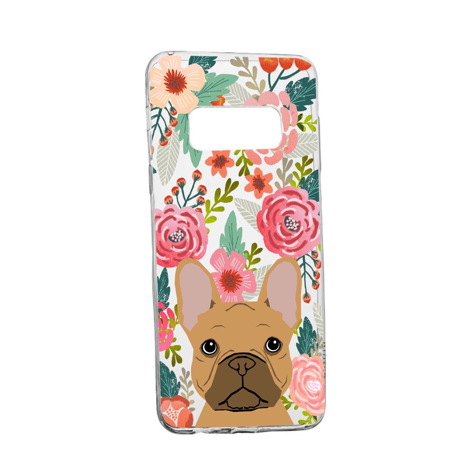 Husa Dog and Flowers, pentru Samsung Galaxy S10Lite/S10e, rezistenta la uzura, anti-alunecare, din silicon Premium, 637
