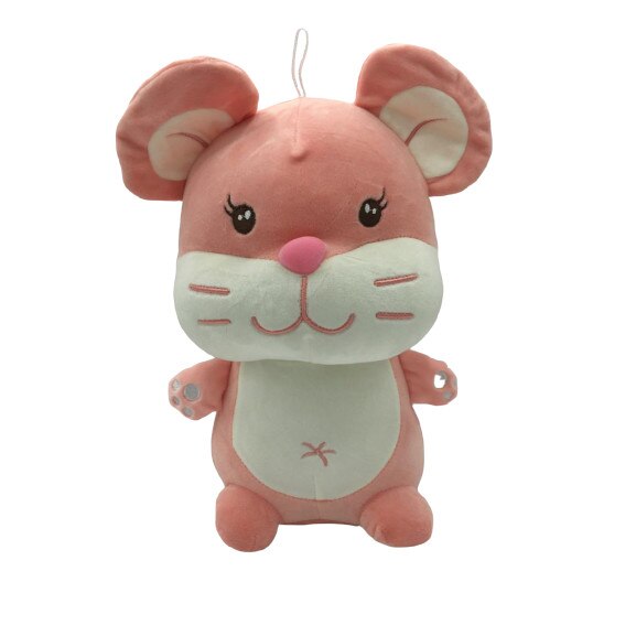 Jucarie de plus soricelul pufos, Toys, Roz 30 cm