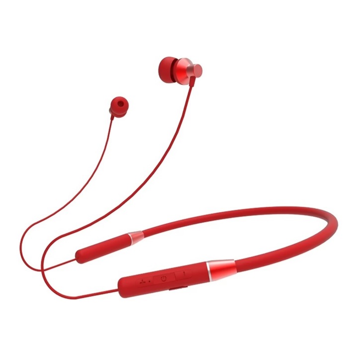 Слушалки за уши Lenovo HE05, Bluetooth 5.9, Изолиране на фонов шум, Червен