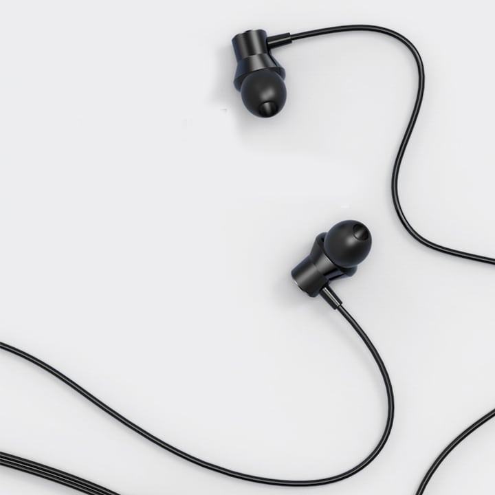 Безжични слушалки за поставяне в ушите Lenovo HE08, Bluetooth 5.0, Микрофон, Черни