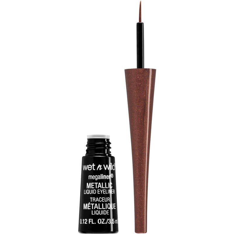 Tus de ochi lichid Wet n Wild Megaliner Metallic Eyeliner 112A Metallic Brown, 3.5ml