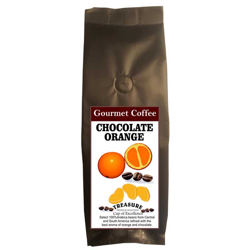 Cafea cu aroma Portocale , Boabe 400g ,Treasure