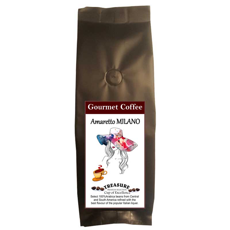 Cafea aroma Amaretto,macinata 400g ,Treasure