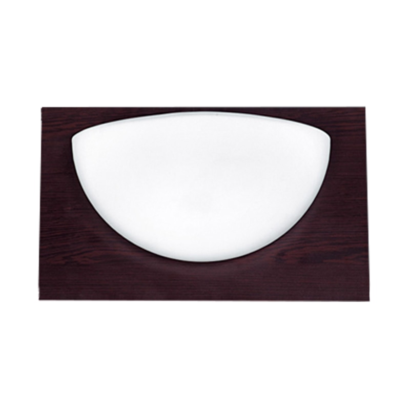 Aplica BUSSY LIGHTING 5085 1/2 Luksor, diametru 30x12cm, lemn venge, 1xE27 / sticla alb