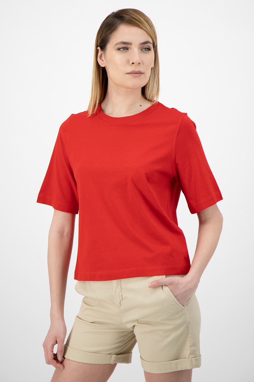 United Colors of Benetton, Tricou lejer de bumbac, Rosu