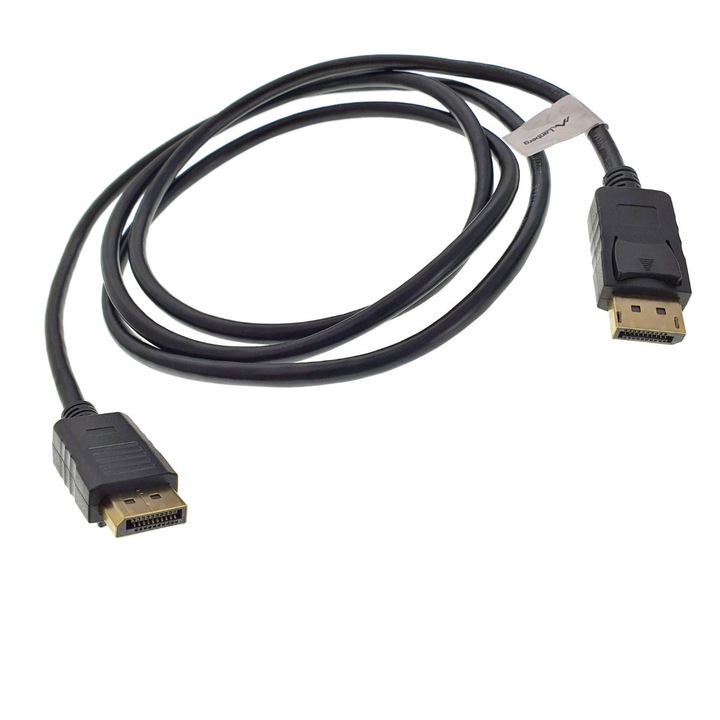 Lanberg Audio-Video Kábel, DisplayPort (DP) apa - DisplayPort (DP) csatlakozó, 1,8 m hosszú, 4K felbontású, fekete