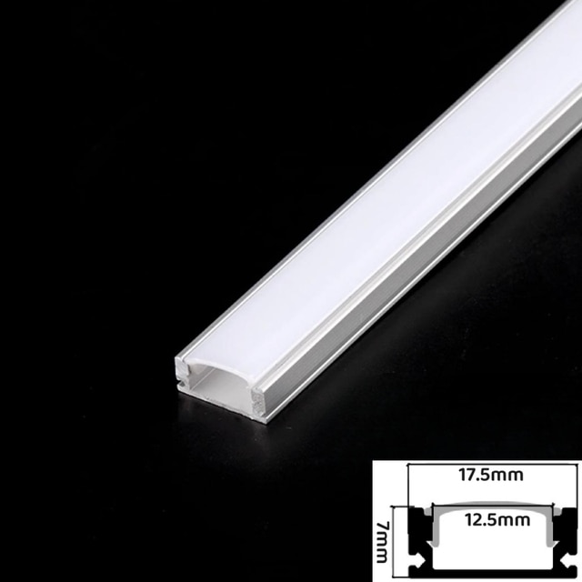 Profil LED aparent 2m cu dispersor si capace - eMAG.ro