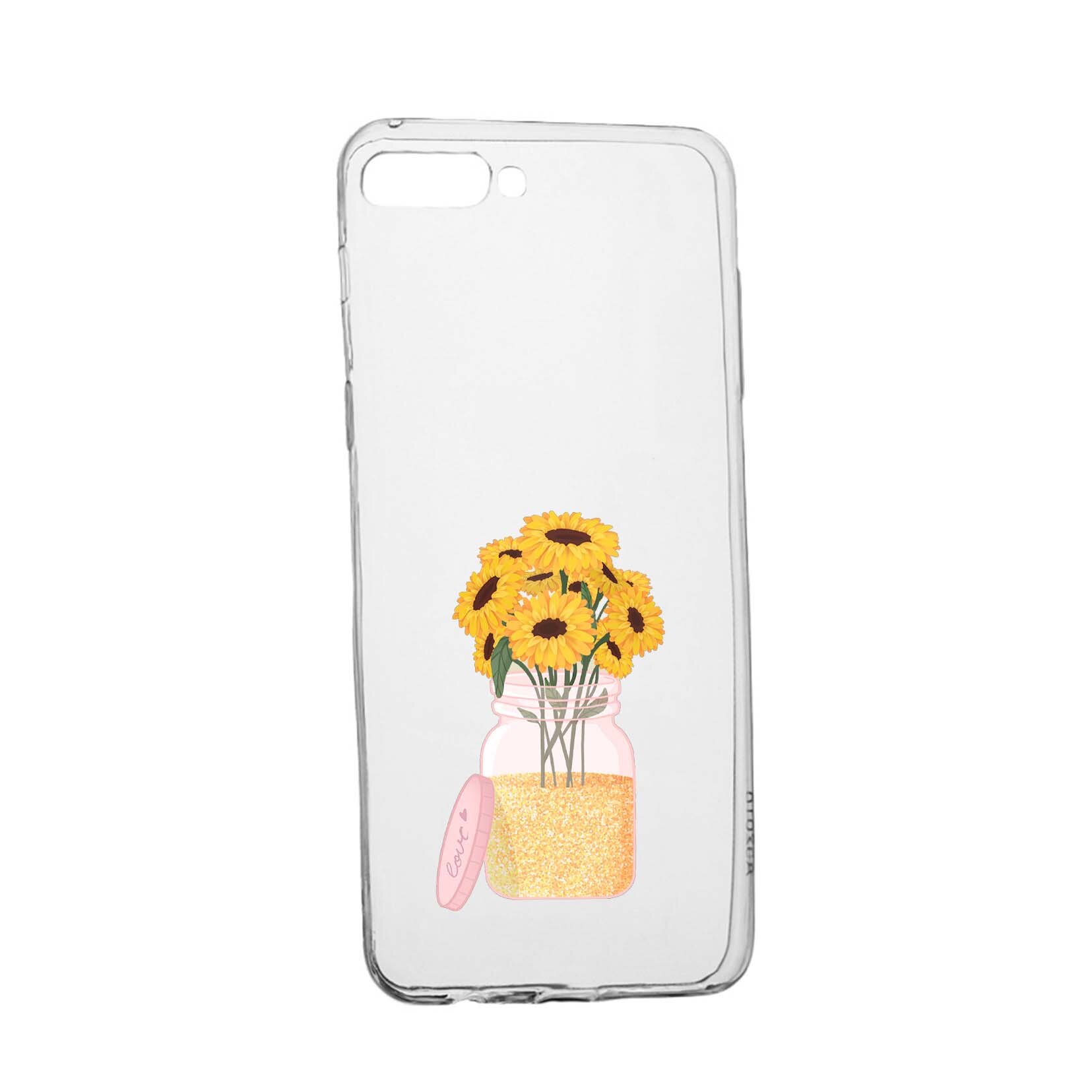 Husa Floarea-soarelui, pentru LG K9, rezistenta la uzura, anti-alunecare, din silicon Premium, 639