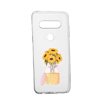 Husa Floarea-soarelui, pentru LG K50 / Q60, rezistenta la uzura, anti-alunecare, din silicon Premium, 639 Husa Floarea-soarelui, pentru LG K50 / Q60, rezistenta la uzura, anti-alunecare, din silicon Premium, 639