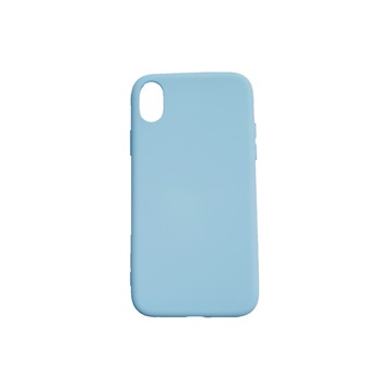 Husa silicon soft-touch compatibila cu Apple IPhone Xs Max, Milky Blue