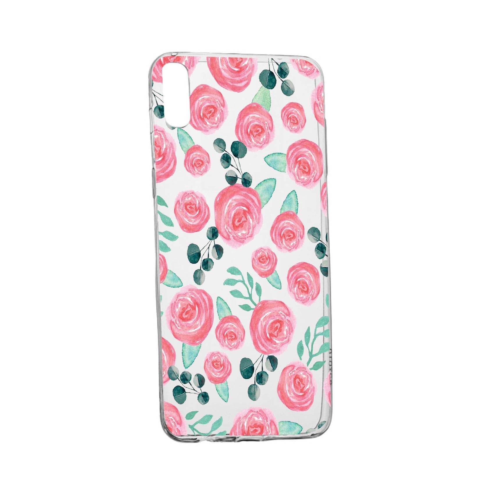 Husa Rose Pattern, pentru Sony XA1 Plus, rezistenta la uzura, anti-alunecare, din silicon Premium, 640