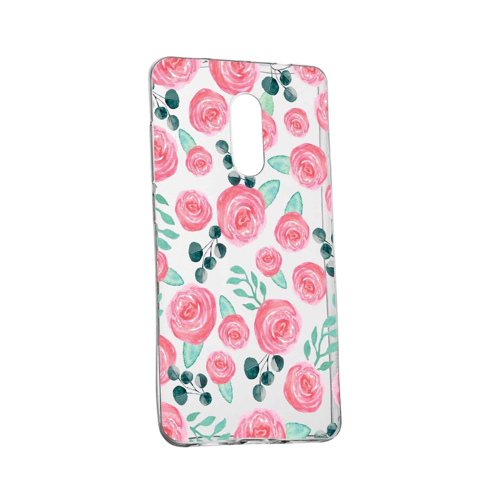 Husa Rose Pattern, pentru Nokia 7.1 Plus, rezistenta la uzura, anti-alunecare, din silicon Premium, 640