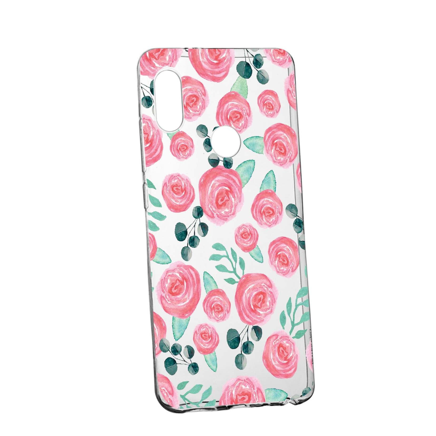 Husa Rose Pattern, pentru Huawei P Smart 2019, rezistenta la uzura, anti-alunecare, din silicon Premium, 640