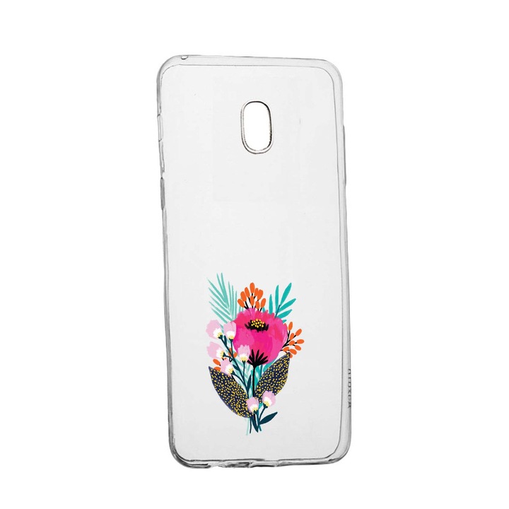 Husa Flowers, pentru Samsung Galaxy J7 2017, rezistenta la uzura, anti-alunecare, din silicon Premium, 641