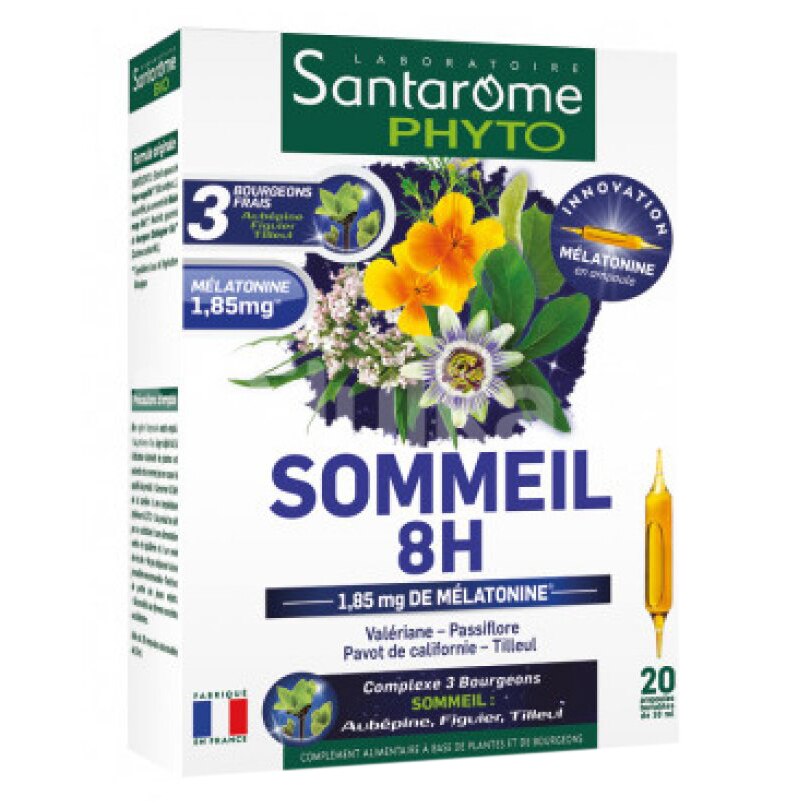 Supliment alimentar Sommeil 8h Santarome, 20 fiole