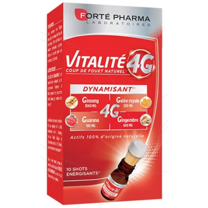 Хранителна добавка Vitalite 4G Dynamisant Fortepharma, 10 дози