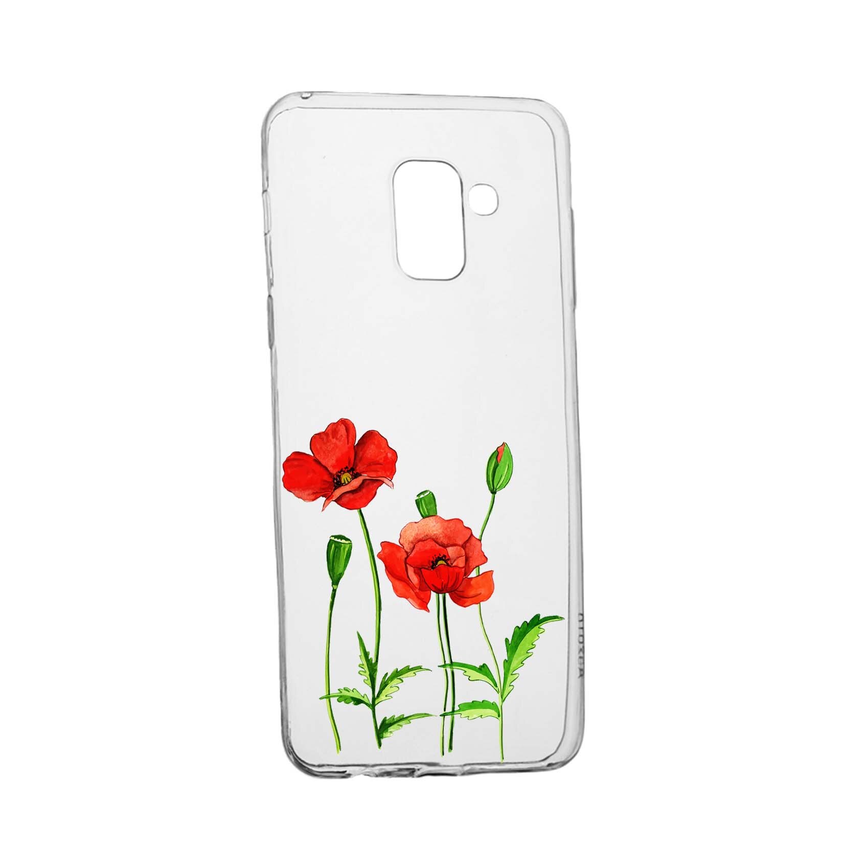 Husa Maci, pentru Samsung Galaxy A8 2018 Plus, rezistenta la uzura, anti-alunecare, din silicon Premium, 643
