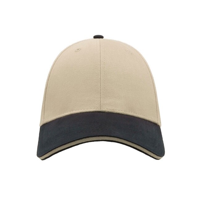 Sapca baseball beige - bleumarin, design italian 100% bumbac