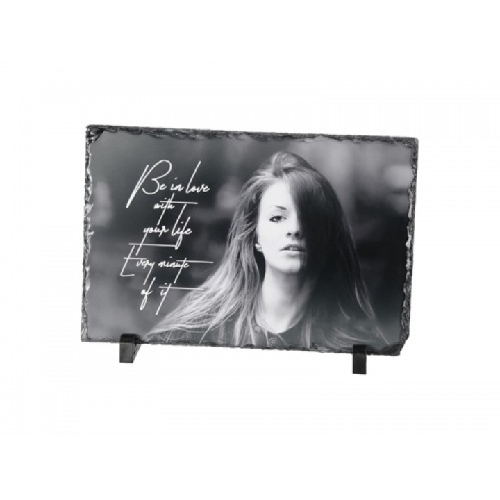 Placa ardezie personalizata, tip roca rupta,20×15 cm, cadou