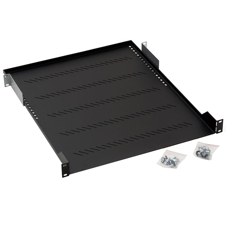 Triton rack polc, 19", 1U/550, 40 kg, Szürke