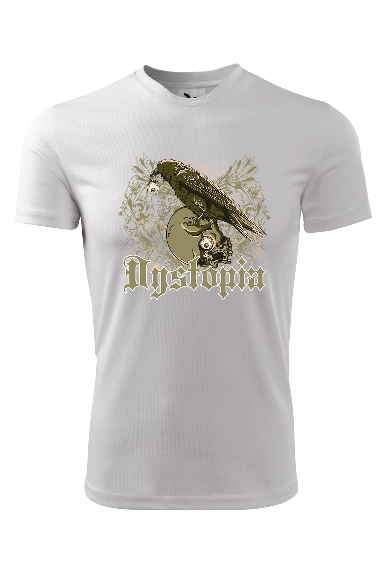 Tricou personalizat, Dystopia Crow, Adler, Alb