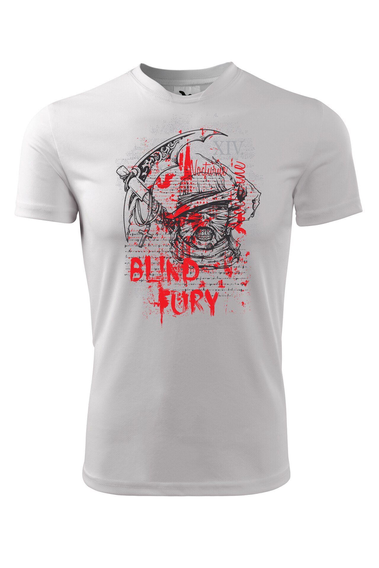Tricou personalizat, Blind Fury, Adler, Alb