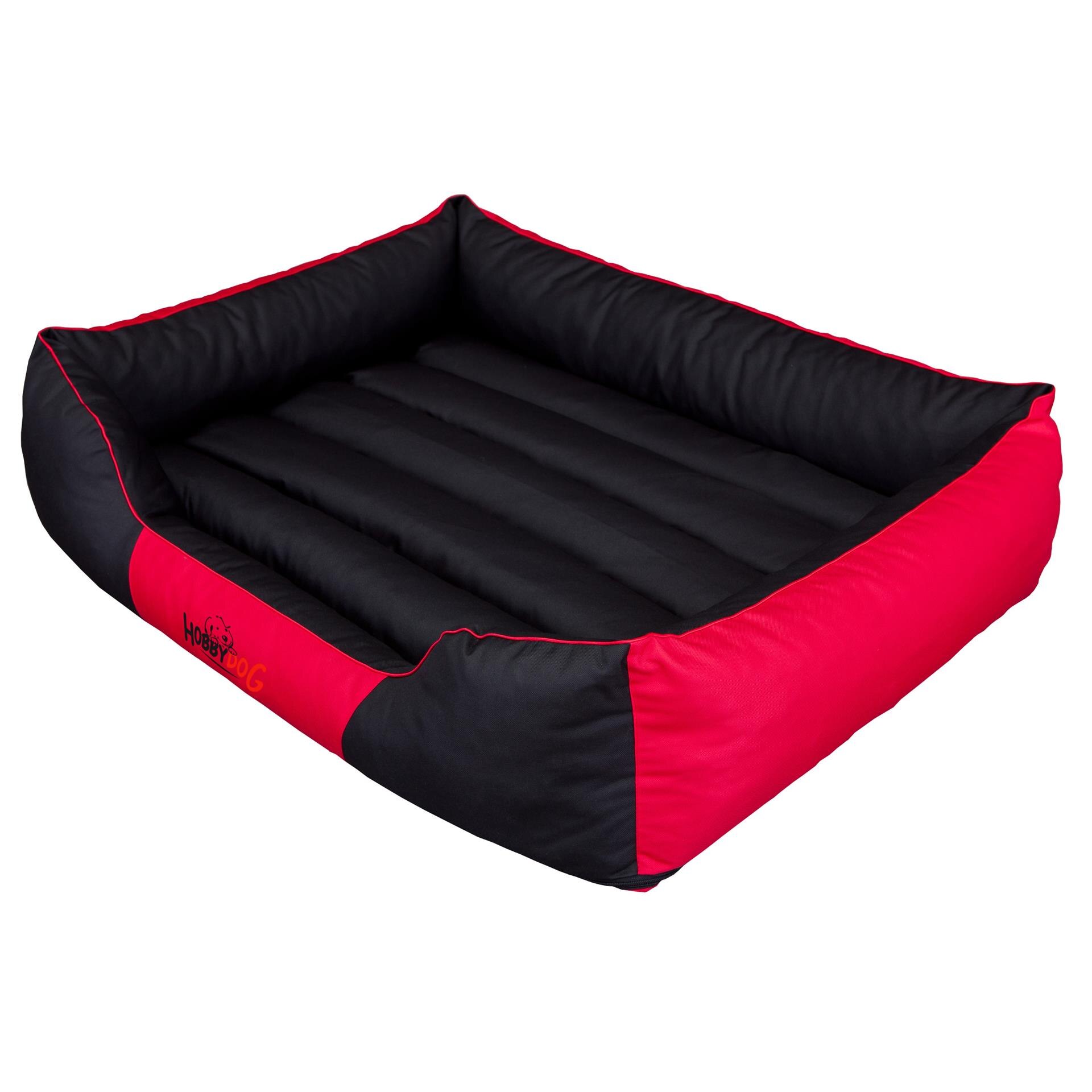 Culcus pentru animale, Hobbydog, L, Rosu/Negru, 65x50 cm
