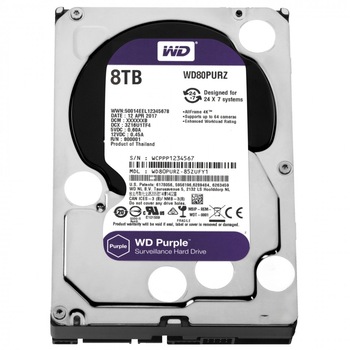 HDD WD Purple Surveillance 8TB WD80PURZ HDD WD Purple Surveillance 8TB WD80PURZ