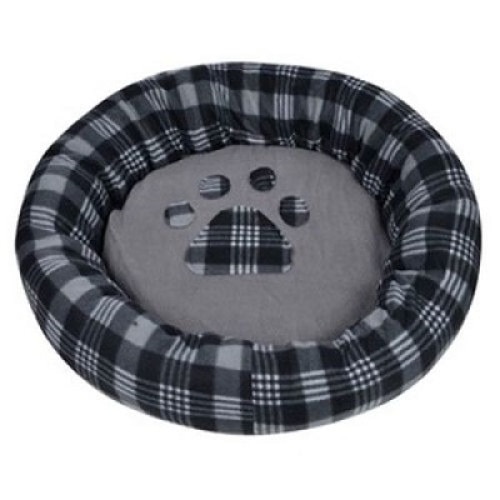 Pat rotund pentru catei/pisici, 60 cm diametru, gri